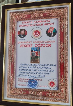 Saray qəsəbəsində Şəhid ailəsi ziyarət edildi