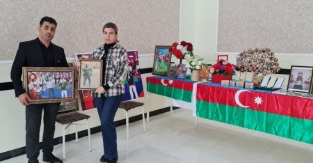 Saray qəsəbəsində Şəhid ailəsi ziyarət edildi