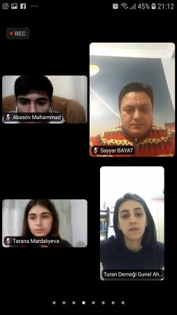 Türk dilli tələbələrlə onlayn görüş keçirilib.