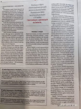 Robert Mobili Polşanın həftəlik “Tygodnik Powszechny” qəzetinə müsahibə verib