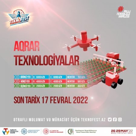 “Aqrar texnologiyalar’’ müsabiqəsinə qeydiyyat aparılır